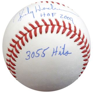 Rickey Henderson Autographed MLB Baseball A ' s With Stats Steiner SS037947 3