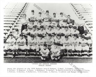 1959 Los Angeles La Dodgers World Series Champions 8x10 Team Photo