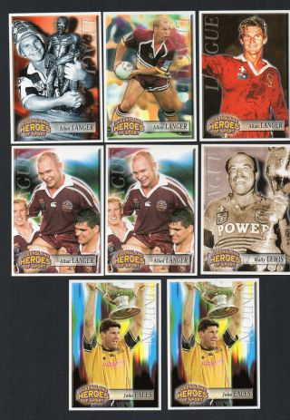 Allan Langer Wally Lewis John Eales Qld Heroes Of Sport Cards Rugby League Union