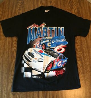1999 Nascar Mark Martin Warp Speed T - Shirt - Valvoline - Roush Racing