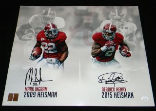 Mark Ingram & Derrick Henry Autographed Alabama Crimson Tide 16x20 Photo Jsa