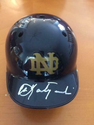 Carl Yastrzemski Autographed Signed Notre Dame Mini Helmet Jsa