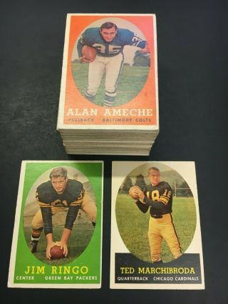 1958 Topps Football Set (85/132 Cards) Exmt/ex,  (s36)