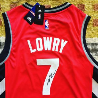 Kyle Lowry Signed Autograph Toronto Raptors Jersey Nba Drake Fear The North