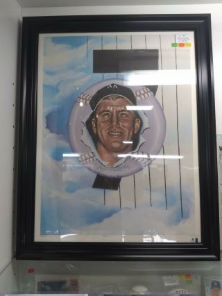 Mickey Mantle Autographed Limited Lithograph W/cert 20 " X 26 " Unframed