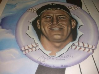 Mickey Mantle Autographed Limited Lithograph w/Cert 20 
