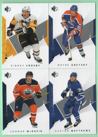 18/19 Sp Complete 100 Base Card Set Mcdavid Matthews Crosby Gretzky Retail Only