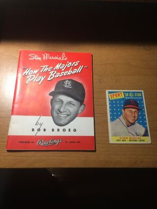 1953 Rawlings How To Play Baseball Book & 1958 All Star Stan Musial Topps Card