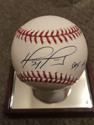 David Ortiz Signed Baseball - “sox Hr Leader ” Inscription - Psa/dna Red Sox