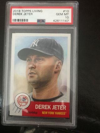 2018 Topps Living Set Derek Jeter York Yankees Card 10 Psa 10 Gem
