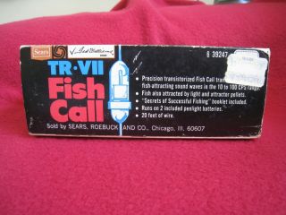 Rare 1950 ' s TED WILLIAMS Sears Fish Call Transmitter w/ Box. 2