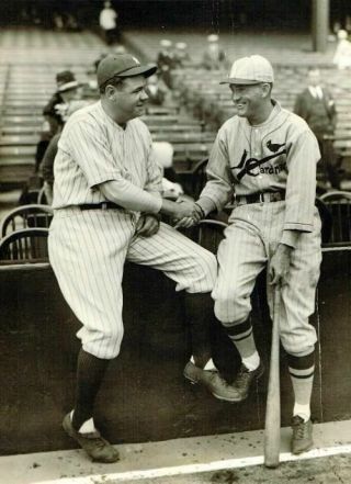 Babe Ruth & Rogers Hornsby - 8 " X 10 " Photo - Yankees Stadium - 1926 World Series