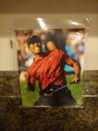Tiger Woods Autographed Hand Signed 8x10 Photo W/coa