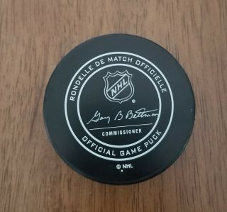 Buffalo Sabres Official Game Puck Signed by Commissioner Gary B Bettman 2
