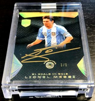 5/5 Lionel Messi 2018 Eminence Soccer Auto Autograph Diamond Record Breaker