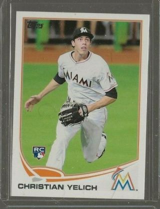 2013 Topps Update Christian Yelich Rc Us290 Miami Marlins Rookie