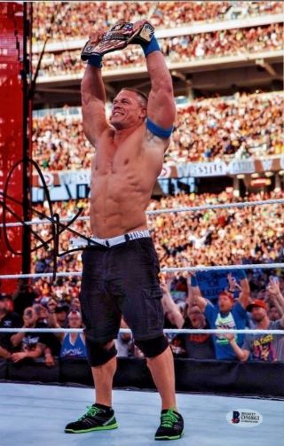 Wwe John Cena Authentic Signed Photo 8x12 Wrestlemania - Beckett Bas