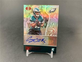 2017 Panini Illusions Football Corey Clement Red Rookie Auto 15/50 Eagles