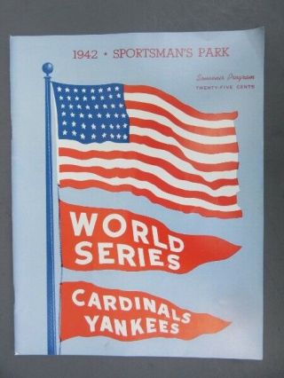 1942 World Series Program - Yankees Vs.  St.  Louis Cardinals (reprint) Ltd.  Opie