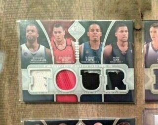 2009 - 10 Sp Game Fabric Foursomes Williams/roy/foye/gay Relics /199