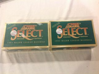 Two 1993 Score Select Baseball Box Premier Edition Derek Jeter Rookie Year Boxes