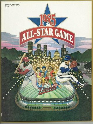 1985 Major League Baseball Official All - Star Game Program Minnesota Twins
