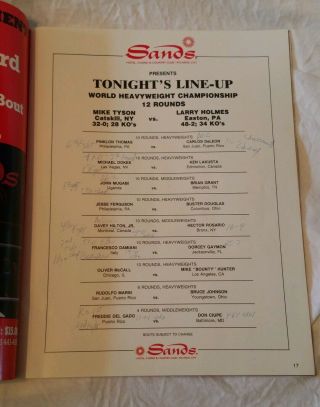 Official Boxing Program Tyson vs Holmes January 22,  1988 @ Trump Plaza 3
