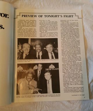 Official Boxing Program Tyson vs Holmes January 22,  1988 @ Trump Plaza 6