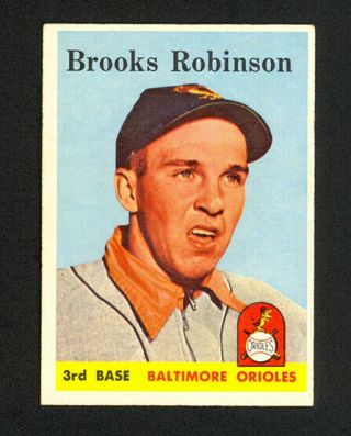 1958 Topps Brooks Robinson 307 - Baltimore Orioles - Vg - Ex,