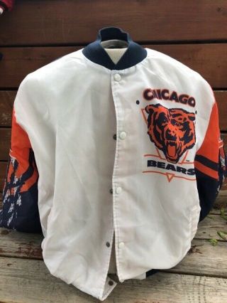 Vintage 80s Chicago Bears Chalk Line Jacket Xl Nfl Football Ditka Era Usa