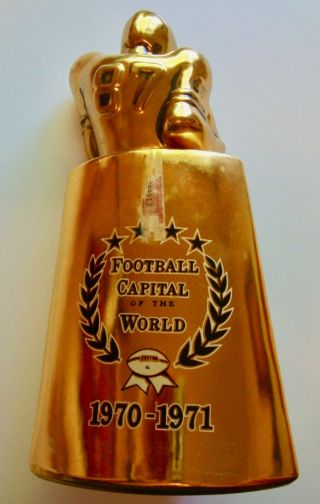 1970 - 1971 Nebraska We ' re No.  1 Football Capital of the World Gold Decanter 4