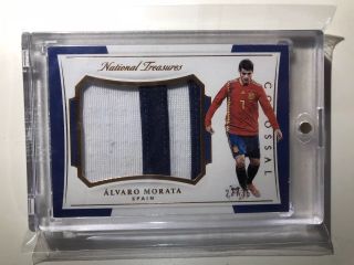 2018 Panini National Treasures Soccer Colossal Jumbo Patch Alvaro Morata /35