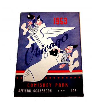 1953 Chicago White Sox Boston Red Sox Baseball Program Ex Tickets Bears Cubs Ofr