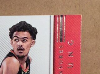 2018 - 19 National Treasures Trae Young RC TRUE RPA Prime Patch AUTO 38/49 Hawks 5