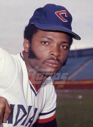 1975 Topps Baseball Color Negative.  Charlie Spikes Indians