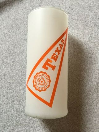 Vintage University Of Texas Ut Drinking Glass Frosted Pennant Stocking