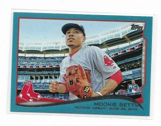 2014 Topps Update Mookie Betts Blue Us - 301 Rookie Boston Red Sox