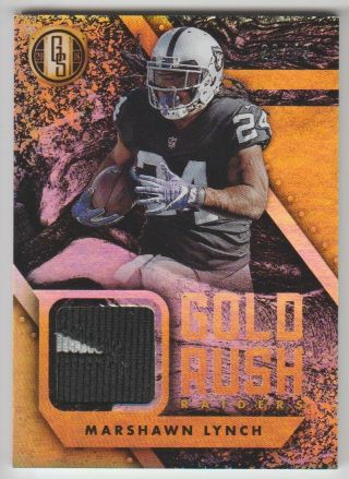 2018 Gold Standard Prime Marshawn Lynch Gold Rush Patch Relic /49 Raiders Gr - 7