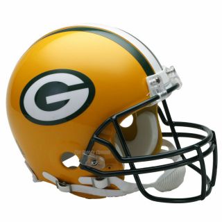 Green Bay Packers Riddell Vsr - 4 Authentic Pro Line Professional Football Helmet