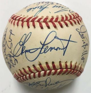 1993 Chicago White Sox Team Signed Baseball Frank Thomas Bo Jackson Tim Raines