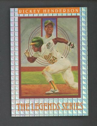 1991 Leaf The Legends Series Rickey Henderson Oakland A 