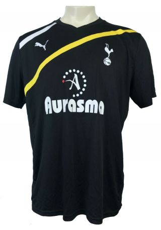 Mens Puma Tottenham Hotspur Black Aurasma Soccer Futbol Jersey Size Xl