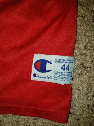 Vintage Champion Michael Jordan Chicago Bulls Basketball Jersey Away Red size 44 2