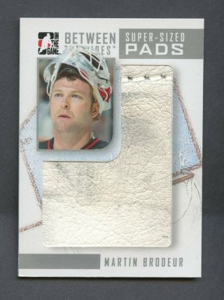 2009 In The Game Itg Between The Pipes Martin Brodeur - Sized Pad Patch