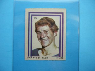 1972/73 EDDIE SARGENT NHL HOCKEY STAMP STICKER CARD 204 DARRYL SITTLER SHARP, 3