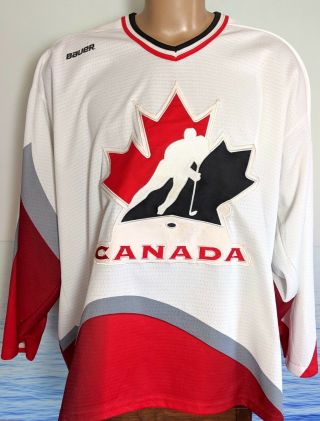 Team Canada Bauer Sewn Hockey Jersey Xxl 96 World Cup Mens
