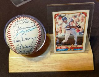1989 Chicago Cubs Team Autographed Nl Ball Maddux Dawson Zimmer Girardi 17 Autos