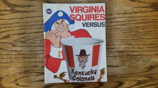 1970 - 1971 Virginia Squires Vs Kentucky Colonels Program