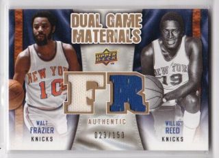 2009 - 10 Walt Frazier Willis Reed /150 Upper Deck Dual Game Materials