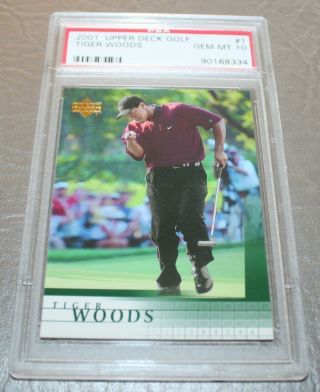 Tiger Woods 2001 Upper Deck Rookie Card 1 Psa Gem Mt 10 90168334
